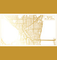 seattle usa city map in retro style golden vector image