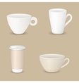 various coffee cups vector image