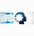 artificial intelligence ai machine cyber mind vector image vector image