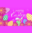 easter poster and banner template with eggs vector image vector image