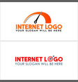 internet speedometer arrow business logo design vector image