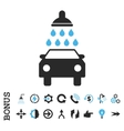 car wash flat icon with bonus vector image