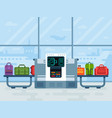 airport luggage scanner police secure belt vector image