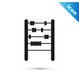 black abacus icon isolated on white background vector image