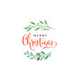 merry christmas background watercolor vector image