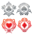playing card circle ornament vector image