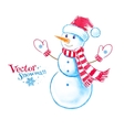 watercolor snowman vector image