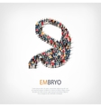 embryo people sign 3d vector image vector image