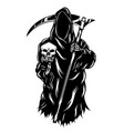 grim reaper holding head skull without vector image