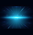 perspective grid background wireframe landscape vector image