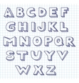 scribble alphabet vector image