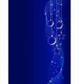 elegant christmas balls and stars vector image vector image