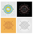 set summer camp badges concept for shirt vector image vector image