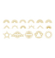 vintage gold sunburst circle lines decorations vector image vector image