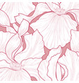 floral seamless pattern flower petal engraving vector image