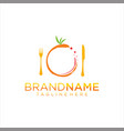 circle fruit food logo catering vector image