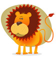 cute cartoon lion king vector image