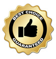 best choice guaranteed label vector image