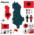 map of albania vector image