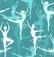 seamless background of snowflake ballet dancers vector image vector image