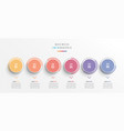 business infographic element with 6 options vector image