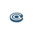 initial letter c a logo template with coin vector image