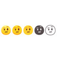 raised eyebrow emoji vector image vector image
