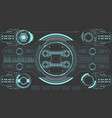 sci-fi futuristic glowing hud display vitrual vector image