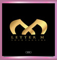 golden letter m logo premium elegant template eps vector image vector image
