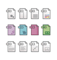 file extension icons vector image vector image