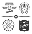 bakery bread vintage retro badges labels set vector image