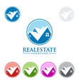 real estate logo design realty logo vector image vector image