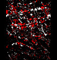 white and red ink blots grunge urban background vector image