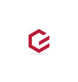 polygon g initial line company logo vector image