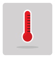 flat icon thermometer vector image vector image