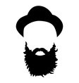 hipster detailed hair and beards set fashion vector image vector image