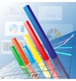 progressive bar chart abstract vector image vector image