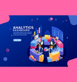 analytics dashboard financial banner vector image