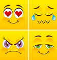 smiley faces design vector image