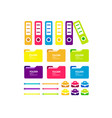 folder and element for business concept vector image