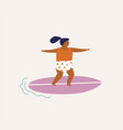 kids surfing in summertime vector image vector image