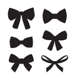 set of graphical decorative bows vector image vector image