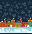 christmas house background vector image vector image