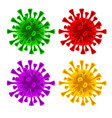 coronavirus covid19-19 virus cells set vector image