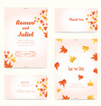 autumn wedding invitation template vector image