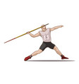 male javelin thrower vector image