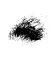 black brush strokes isolated on white vector image