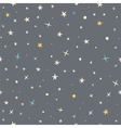 hand drawn seamless pattern with night sky vector image