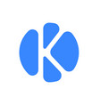 letter logo modern abstract blue icon of k vector image vector image