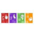 set of posters with vegetables vector image vector image